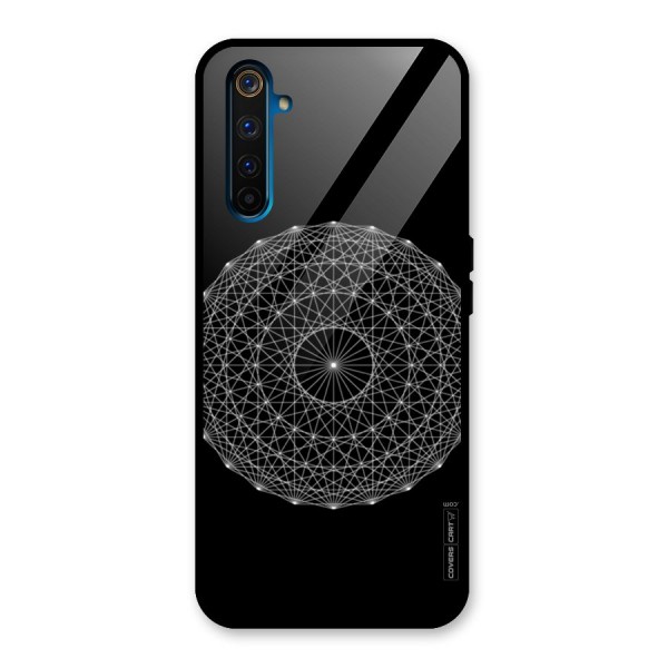 Black Clipart Glass Back Case for Realme 6 Pro