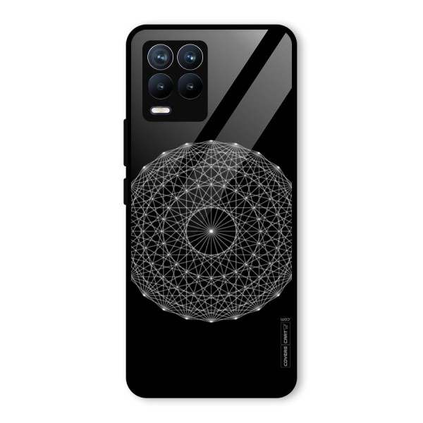 Black Clipart Glass Back Case for Realme 8