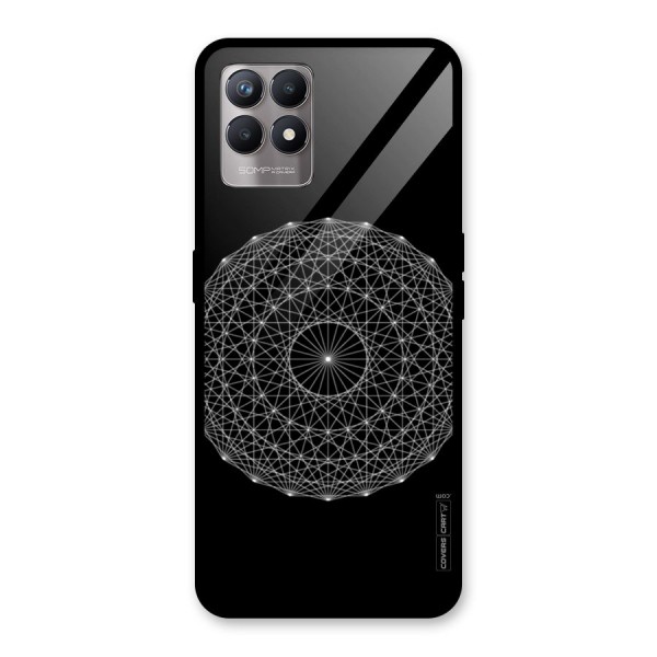 Black Clipart Glass Back Case for Realme 8i