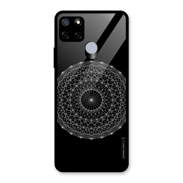 Black Clipart Glass Back Case for Realme C15