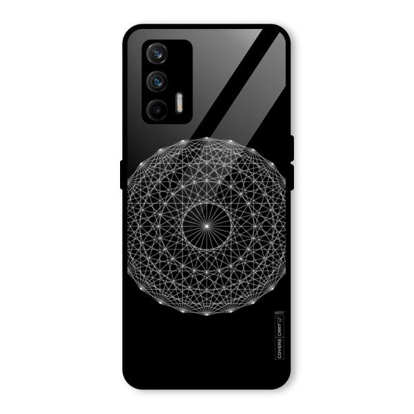 Black Clipart Glass Back Case for Realme X7 Max