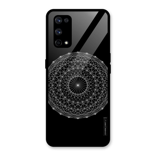 Black Clipart Glass Back Case for Realme X7 Pro