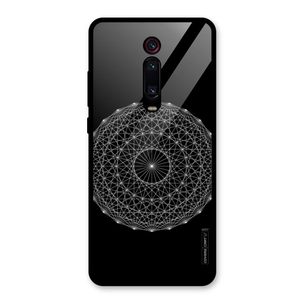 Black Clipart Glass Back Case for Redmi K20 Pro