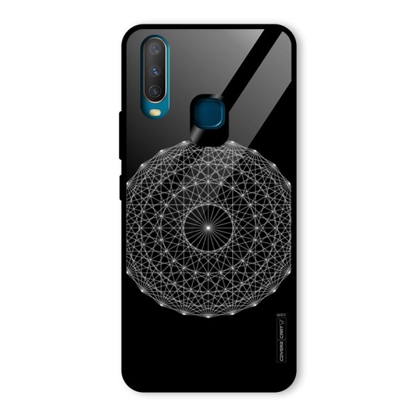 Black Clipart Glass Back Case for Vivo Y12