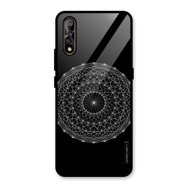 Black Clipart Glass Back Case for Vivo Z1x