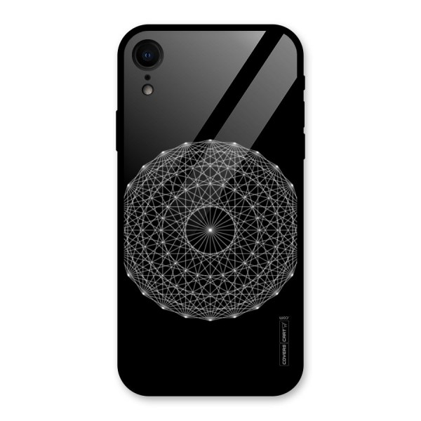 Black Clipart Glass Back Case for XR