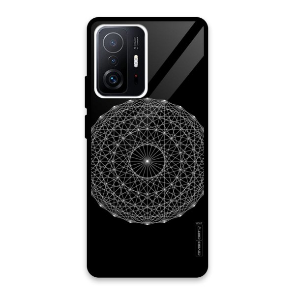 Black Clipart Glass Back Case for Xiaomi 11T Pro