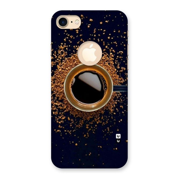 Black Coffee Back Case for iPhone 8 Logo Cut