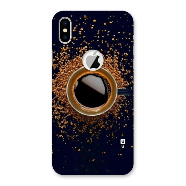 Black Coffee Back Case for iPhone XS Logo Cut