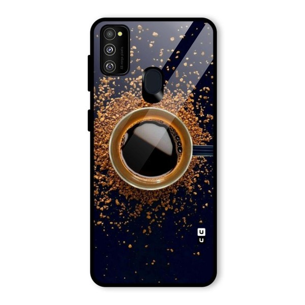 Black Coffee Glass Back Case for Galaxy M21