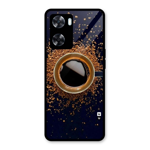 Black Coffee Glass Back Case for Oppo A77