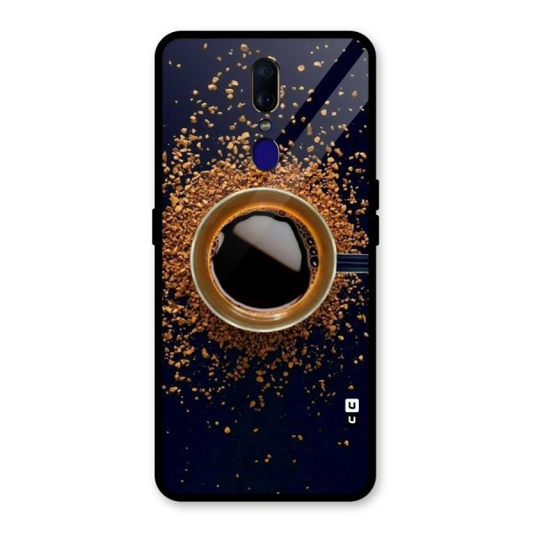 Black Coffee Glass Back Case for Oppo F11