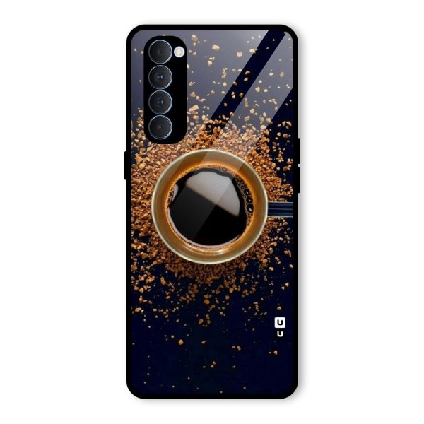 Black Coffee Glass Back Case for Oppo Reno4 Pro