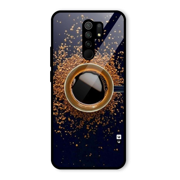 Black Coffee Glass Back Case for Redmi 9 Prime