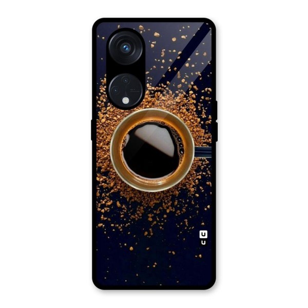 Black Coffee Glass Back Case for Reno8 T 5G