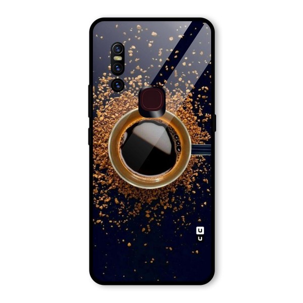 Black Coffee Glass Back Case for Vivo V15