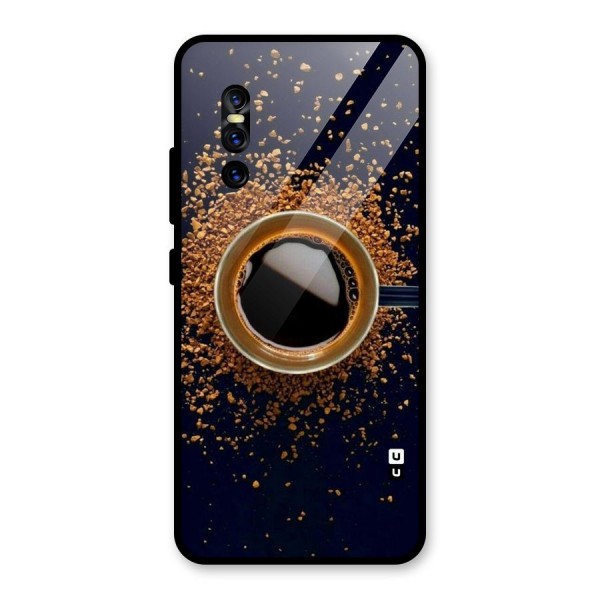 Black Coffee Glass Back Case for Vivo V15 Pro