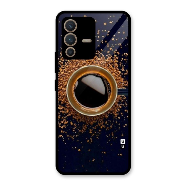 Black Coffee Glass Back Case for Vivo V23 5G