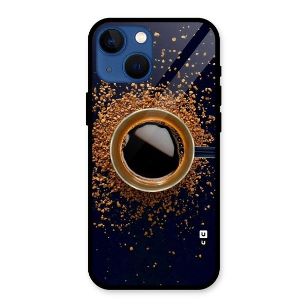 Black Coffee Glass Back Case for iPhone 13 Mini