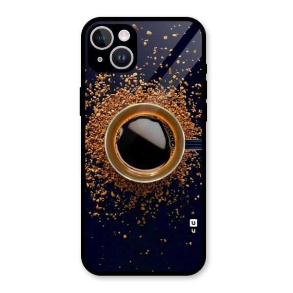 Black Coffee Glass Back Case for iPhone 14 Plus