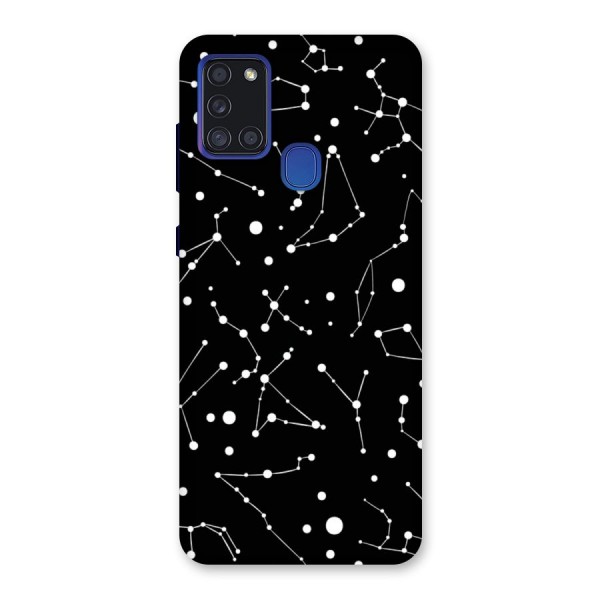 Black Constellation Pattern Back Case for Galaxy A21s