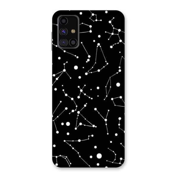 Black Constellation Pattern Back Case for Galaxy M31s