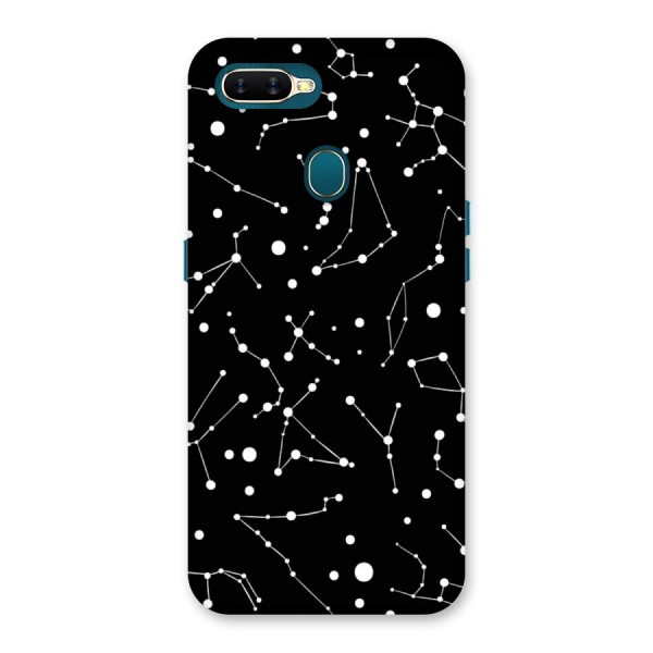 Black Constellation Pattern Back Case for Oppo A12