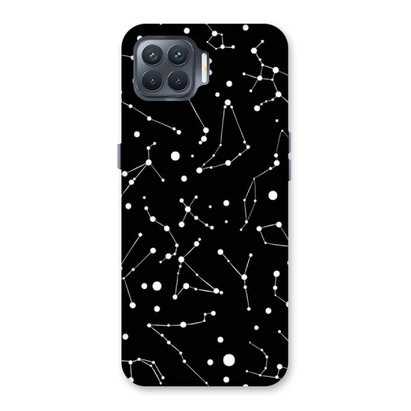 Black Constellation Pattern Back Case for Oppo F17 Pro