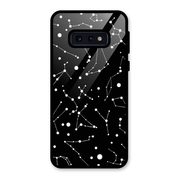 Black Constellation Pattern Glass Back Case for Galaxy S10e