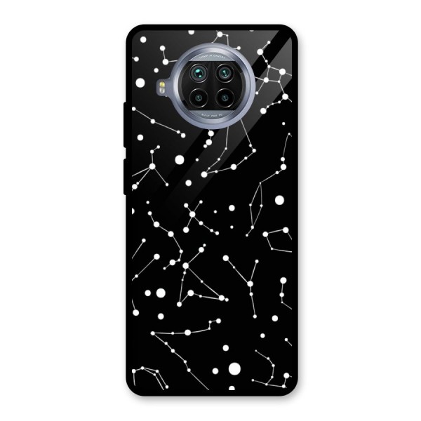 Black Constellation Pattern Glass Back Case for Mi 10i