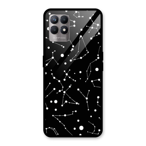 Black Constellation Pattern Glass Back Case for Realme 8i