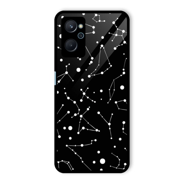 Black Constellation Pattern Glass Back Case for Realme 9i