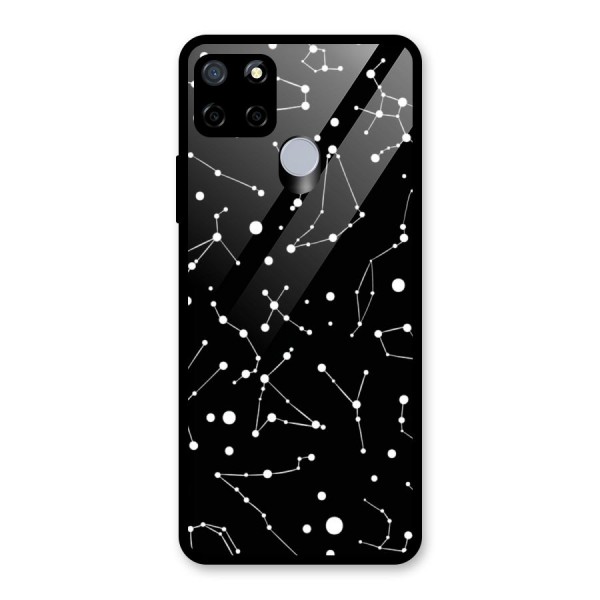 Black Constellation Pattern Glass Back Case for Realme C15