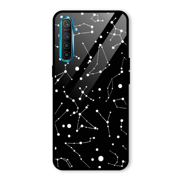 Black Constellation Pattern Glass Back Case for Realme X2