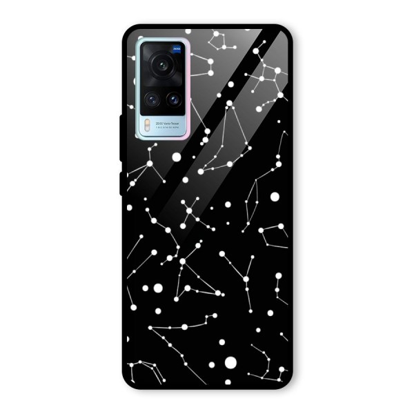 Black Constellation Pattern Glass Back Case for Vivo X60