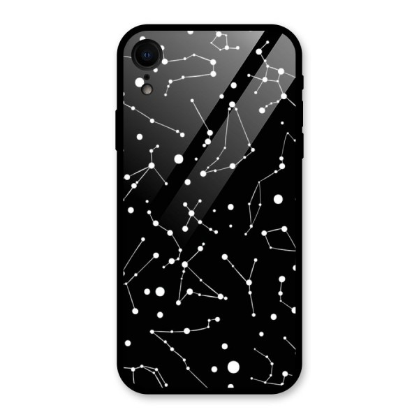 Black Constellation Pattern Glass Back Case for XR