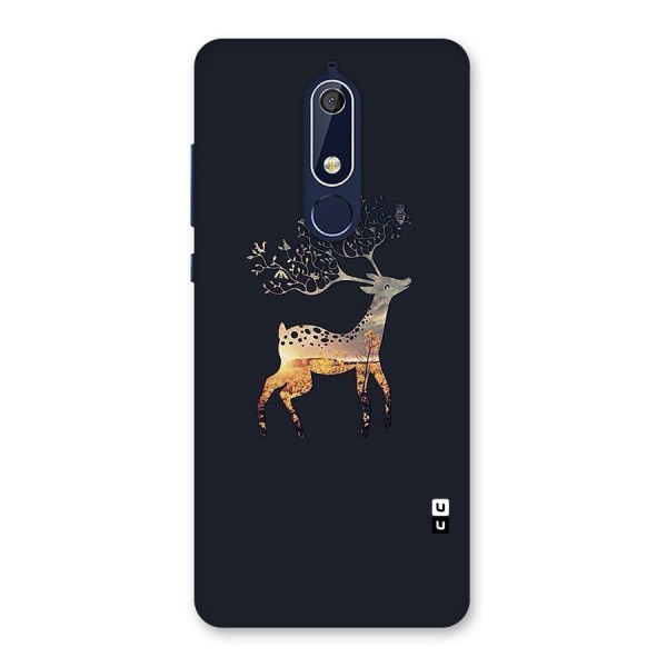 Black Deer Back Case for Nokia 5.1