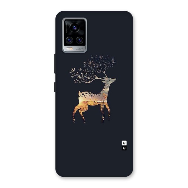 Black Deer Back Case for Vivo V20 Pro