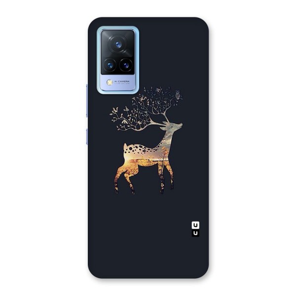 Black Deer Back Case for Vivo V21 5G