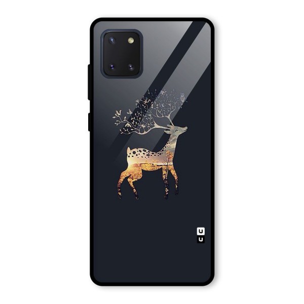 Black Deer Glass Back Case for Galaxy Note 10 Lite