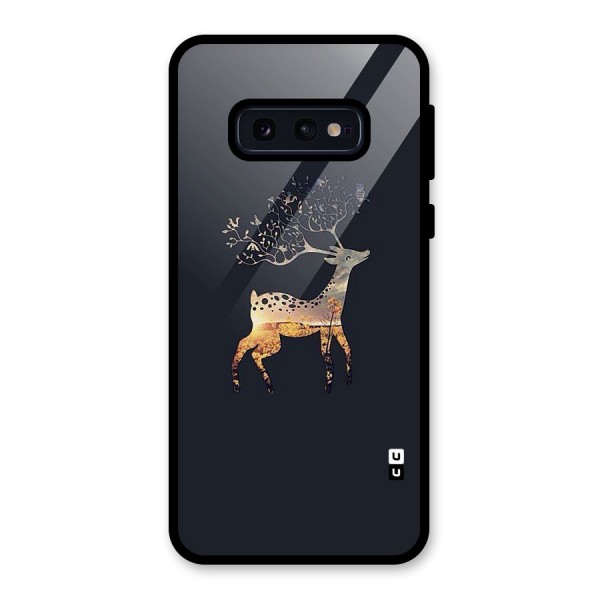 Black Deer Glass Back Case for Galaxy S10e