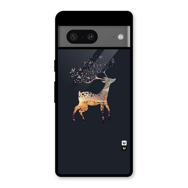 Black Deer Glass Back Case for Google Pixel 7