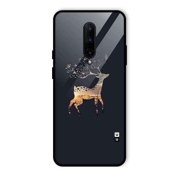 Black Deer Glass Back Case for OnePlus 7 Pro