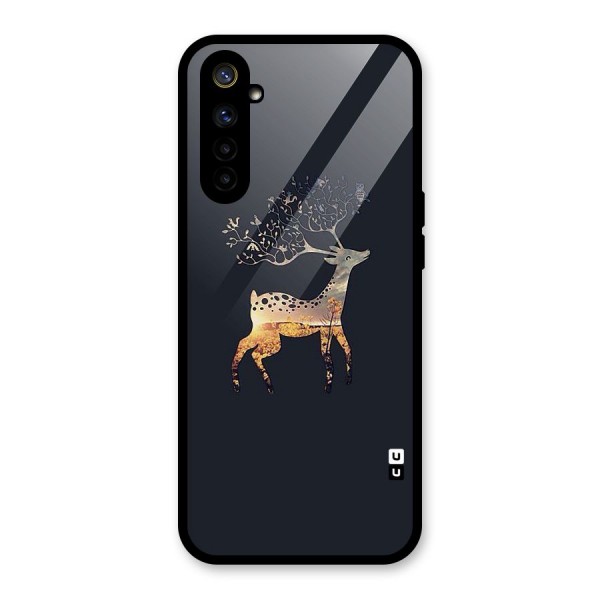 Black Deer Glass Back Case for Realme 6