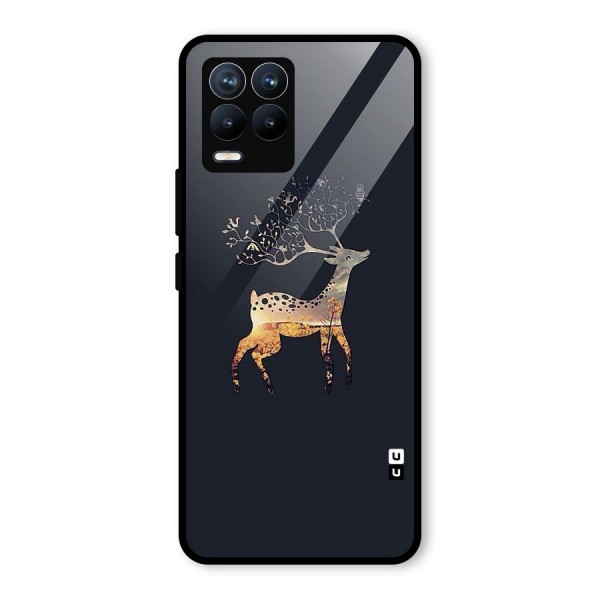 Black Deer Glass Back Case for Realme 8