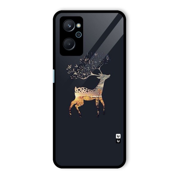 Black Deer Glass Back Case for Realme 9i