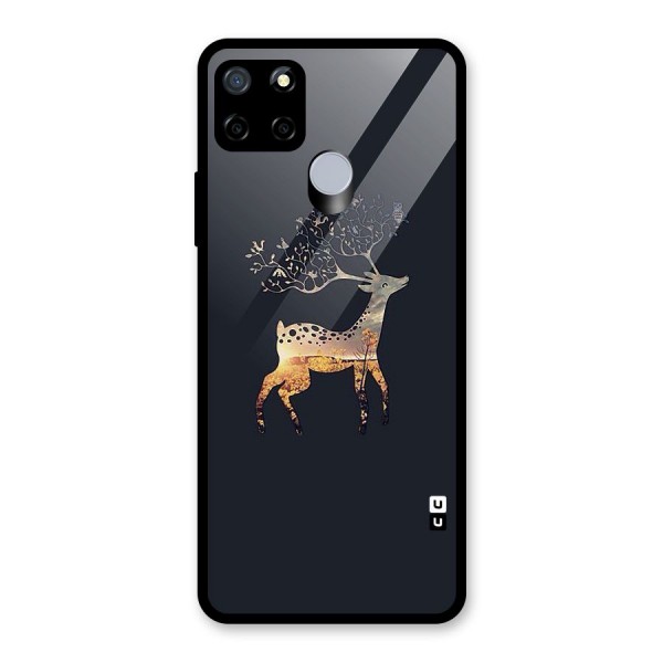 Black Deer Glass Back Case for Realme C12