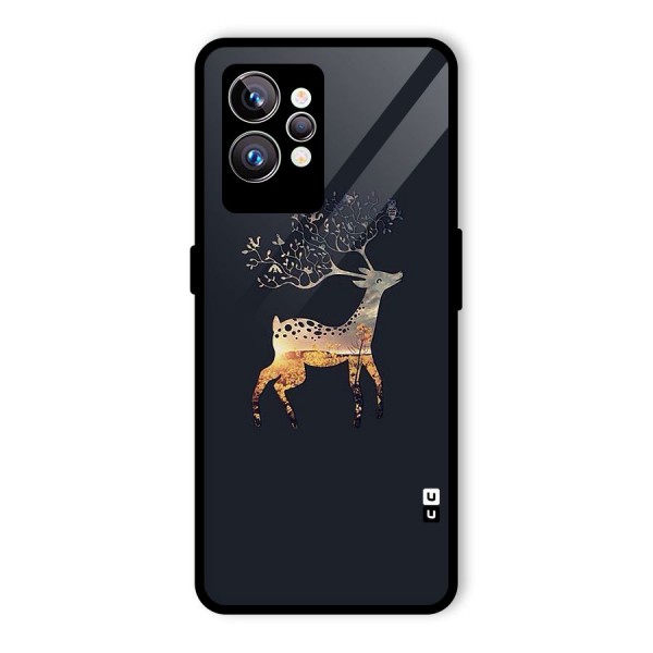 Black Deer Glass Back Case for Realme GT2 Pro