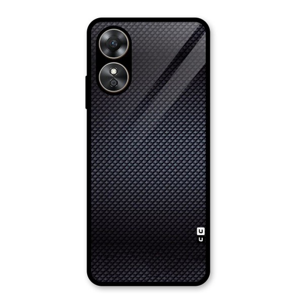 Black Diamond Glass Back Case for Oppo A17