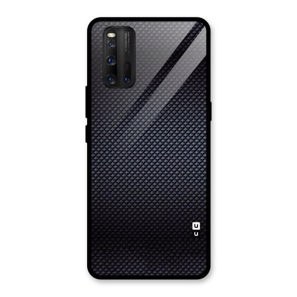 Black Diamond Glass Back Case for Vivo iQOO 3